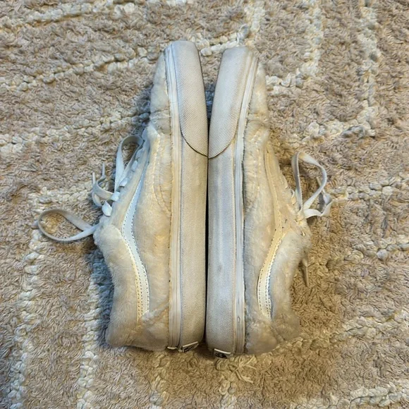 Cream Fluffy Vans - Picture 4 of 6